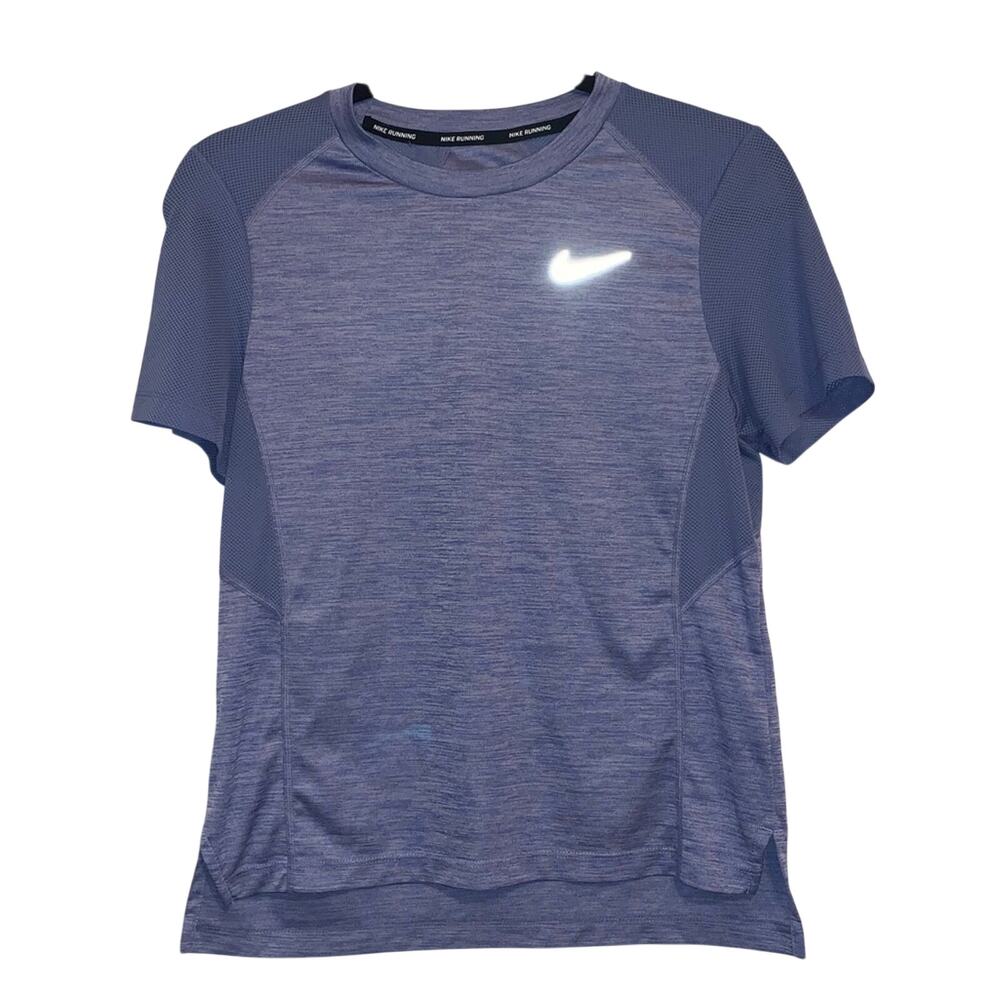 Nike Dri-FIT Running Shirt Small Purple Short Sleeve Athletic Tee